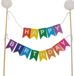 Happy birthday viiri kakkuun
