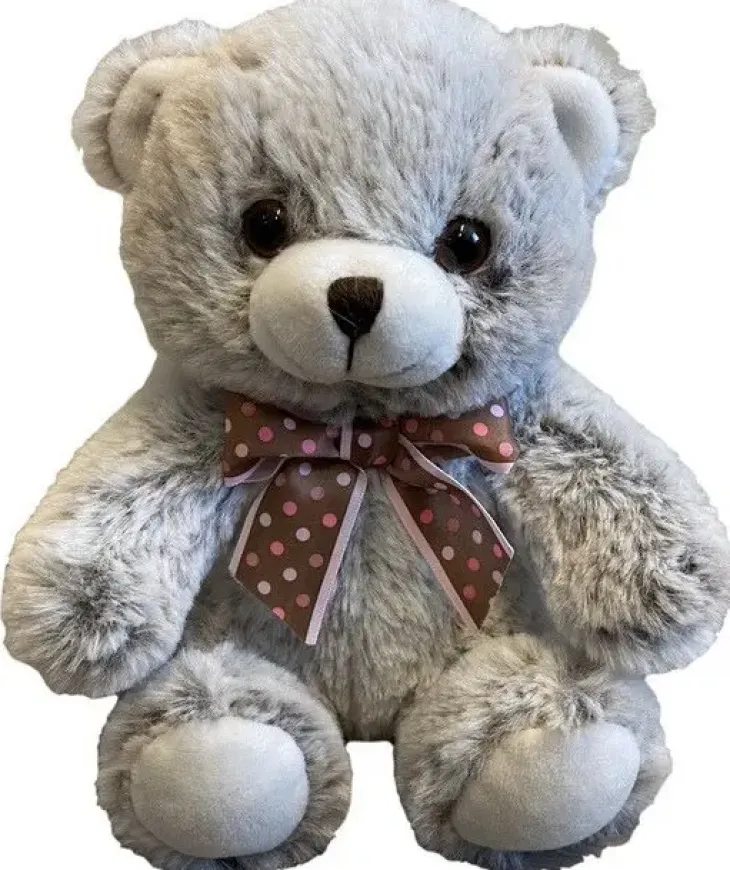 Harmaa nallepehmo 18cm