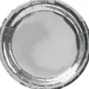 Hopeiset pahvilautaset 8kpl 18,5 cm