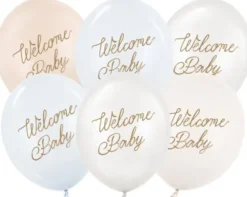 Ilmapallot welcome baby sininen 6kpl