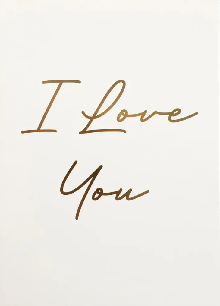 I love you kortti a4