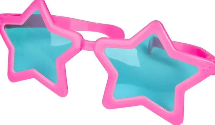 Isot tähti lasit pinkki