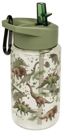 Juomapullo pillillä dinosaurus 450 ml