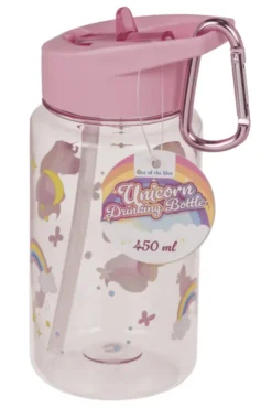 Juomapullo pillillä yksisarvinen 450 ml