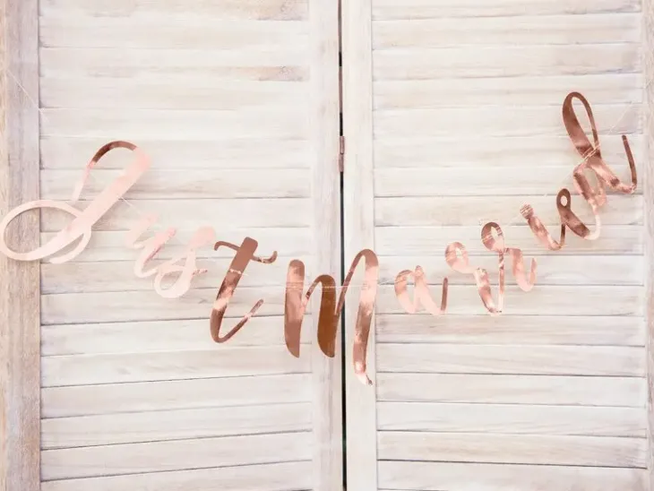 Just married viiri ruusukulta 20x77