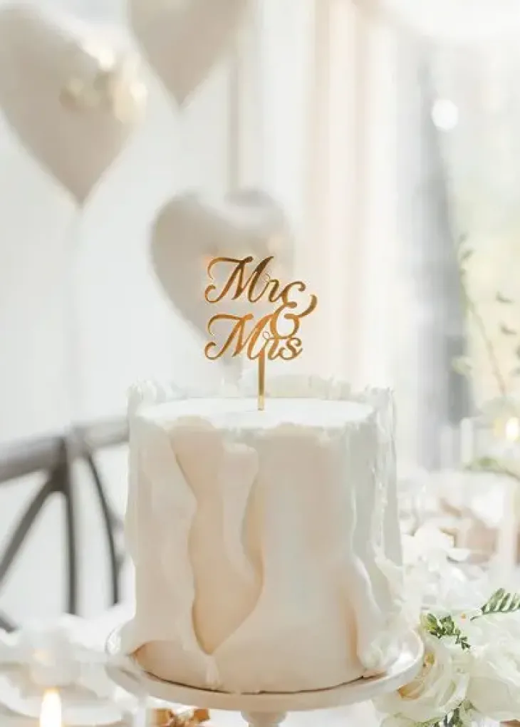 Kakkukoriste mr&mrs 16,5cm