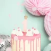 Kakkukynttilä pinkki 1 kruunulla