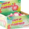 Kelluva flamingo vilkkuvilla valoilla