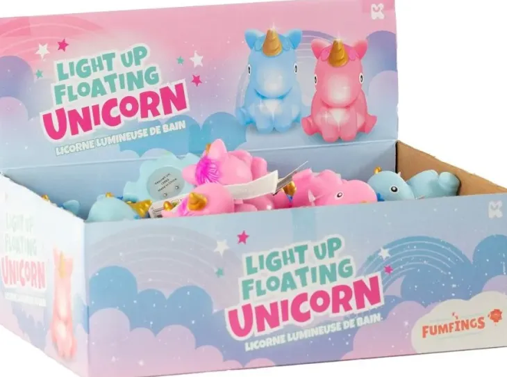 Kelluva yksisarvine vilkkuvilla valoilla