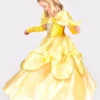 Keltainen prinsessamekko 122-128 cm