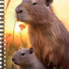 Kierrevihko capybara 3d