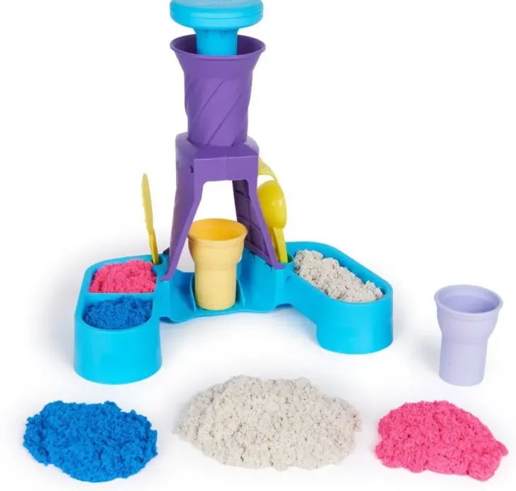 Kinetic sand soft serve station