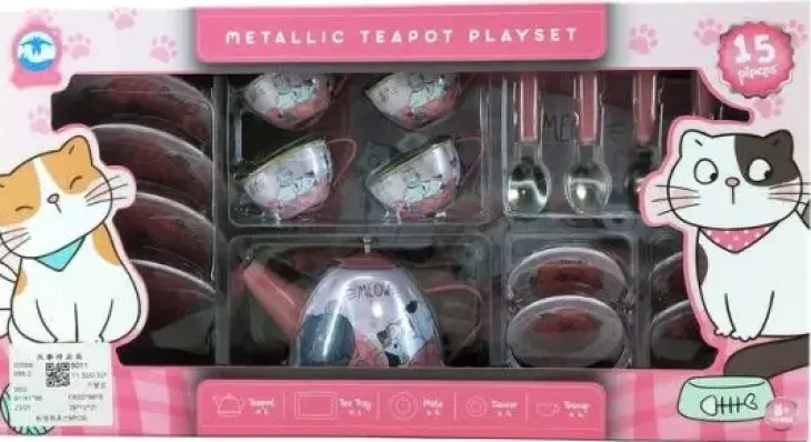 Kisu teeastiasto 18 osaa metallia