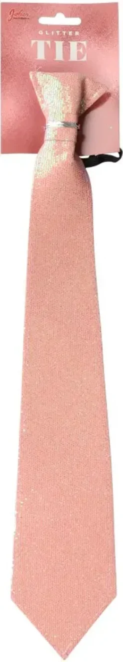 Kravaatti pinkki glitteri