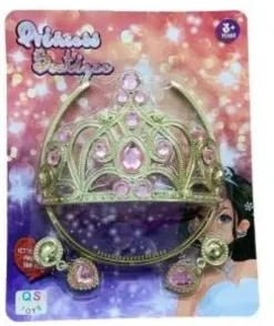 Kultainen tiara ja korvakorut