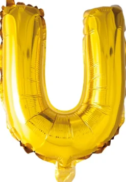 Kultainen u kirjain 41 cm