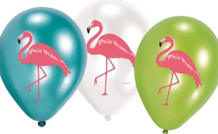 Kumipallot flamingo 6kpl