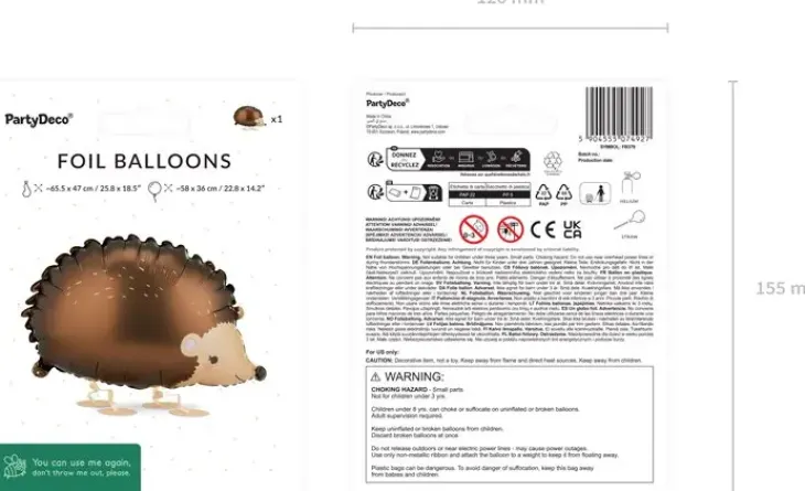 Kävelevä siili foliopallo