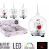 Lasipalloenkeli led-valolla