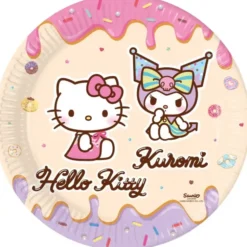 Lautaset hello kitty & kuromi 8kpl