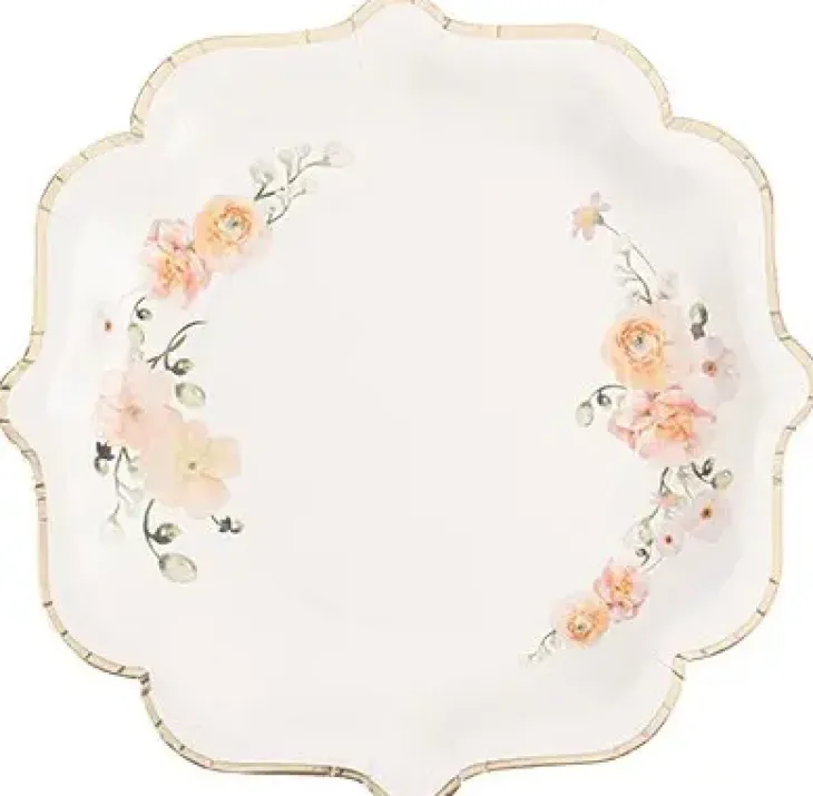 Lautaset peachy rose 8kpl