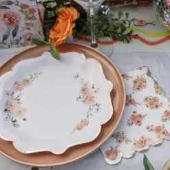 Lautaset peachy rose 8kpl