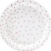Lautaset ruusukulta pilkullinen 6kpl