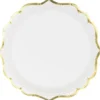 Lautaset valko/kulta 18,5cm 6kpl