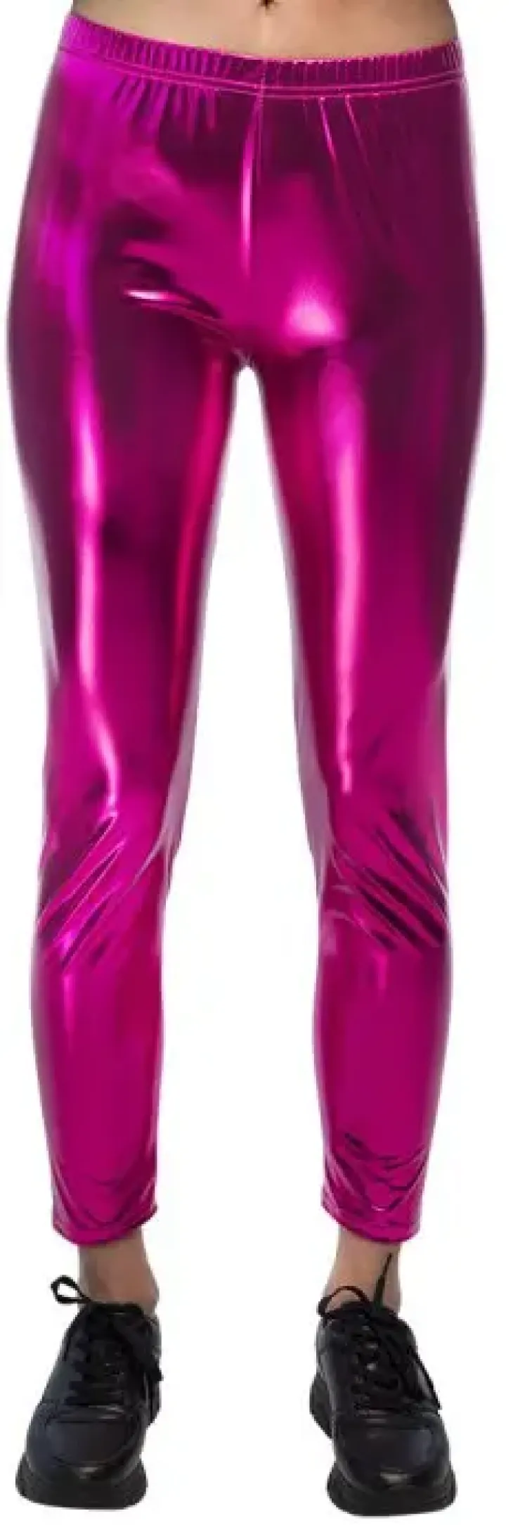 Leggingsit metallinhohto pinkki l/xl
