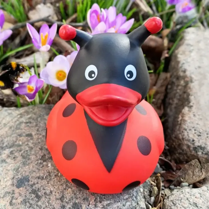 Lilalu leppäkerttu kumiankka