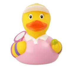 Lilalu tenniksenpelaajatyttö kumiankka