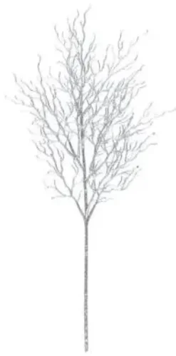 4living koristepajun oksa hopeinen 53cm