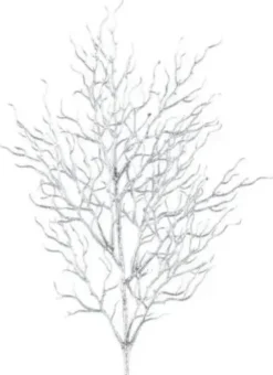 4living koristepajun oksa hopeinen 53cm