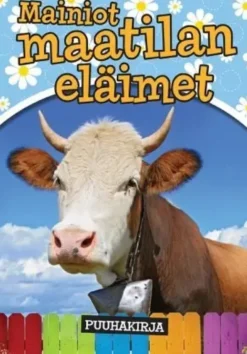 Mainiot maatilan eläimet puuhakirja