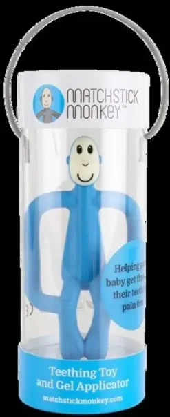 Matchstick monkey teething sininen