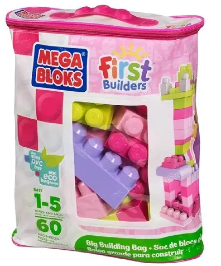 Mb rakennuspalikat 60 osaa pinkki
