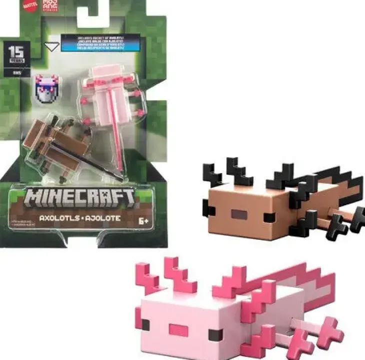 Minecraft axolotls figuurit