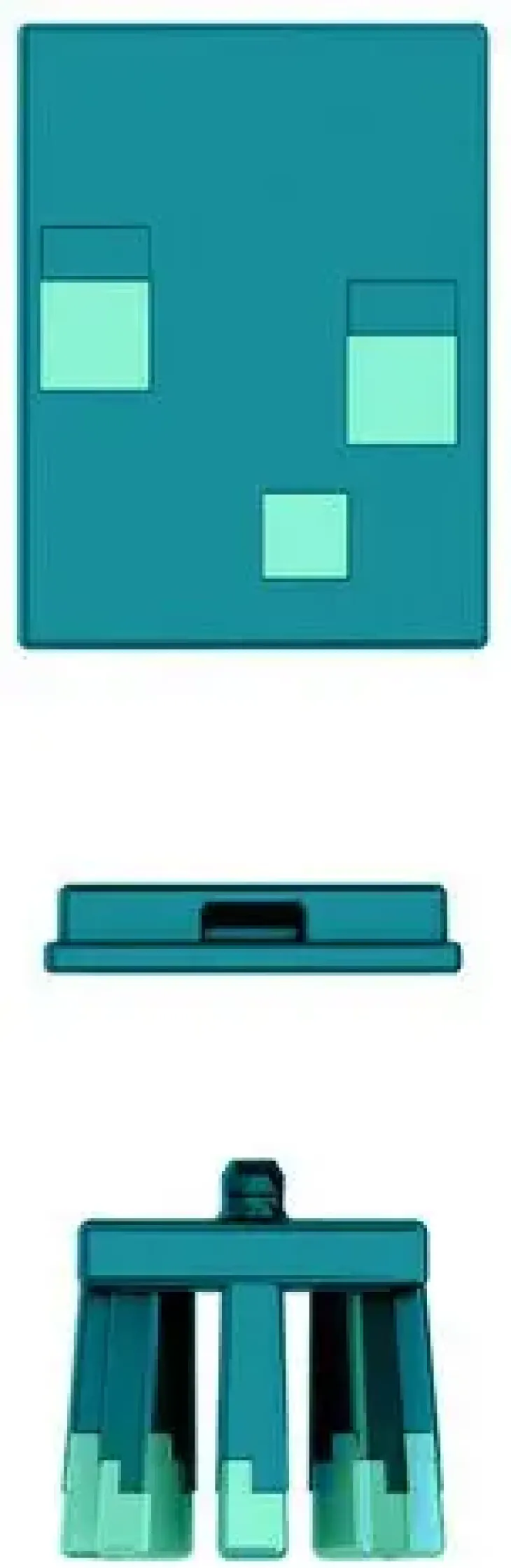 Minecraft mob heads mini glow squid
