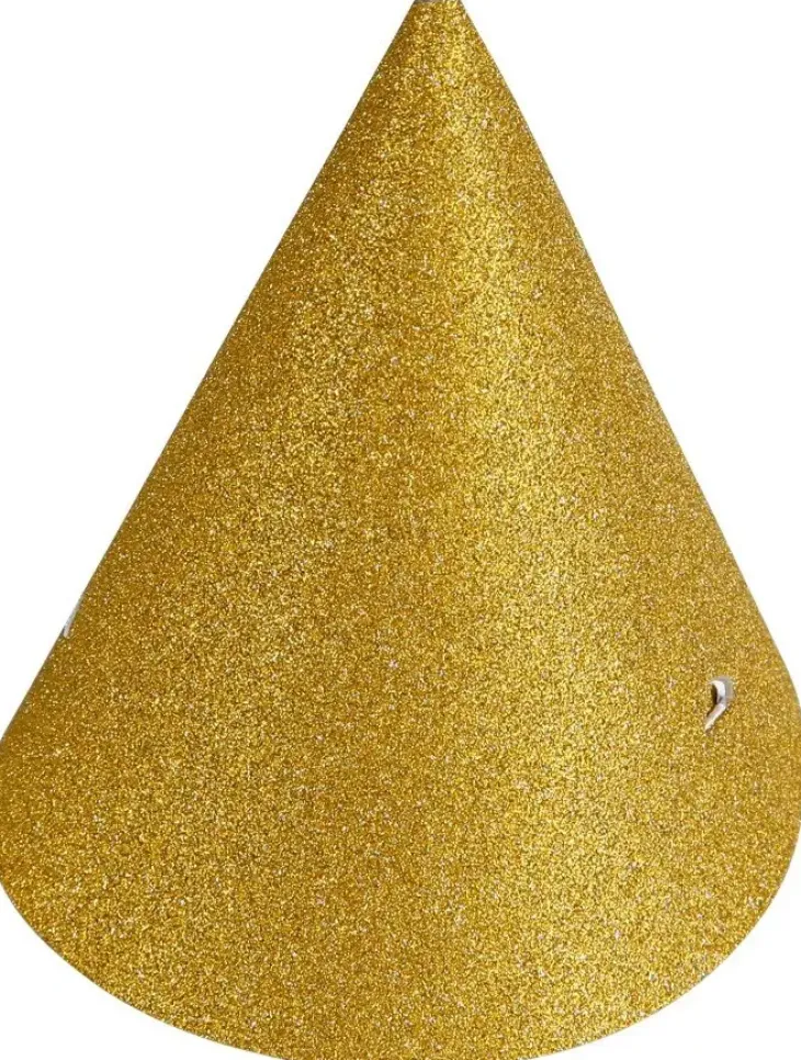 Mini juhlahattu kultainen 4kpl