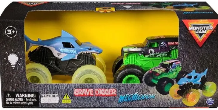 Monster jam 1:43 glowing light 2 pack
