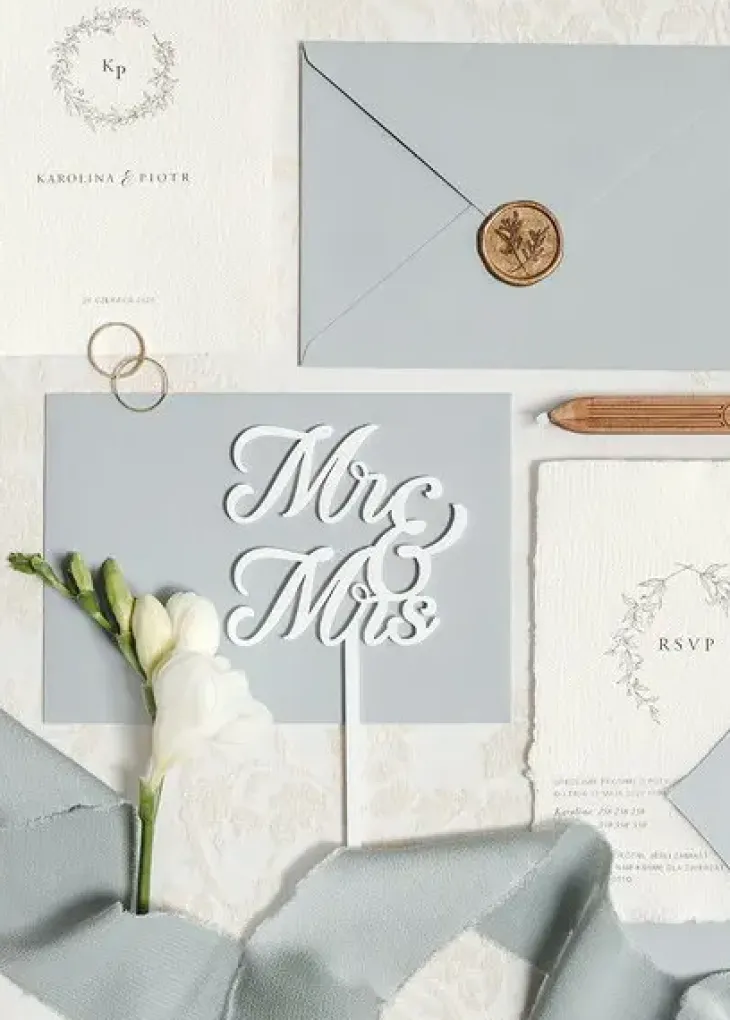 Mr&mrs kakun koriste valkoinen