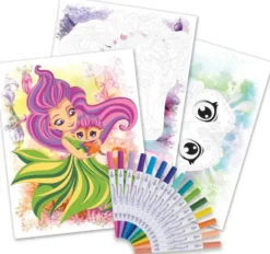 Nebulous stars color-by-number book set