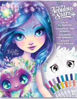Nebulous stars color-by-number book set