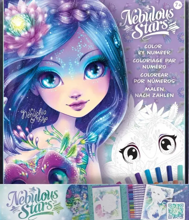 Nebulous stars color-by-number book set