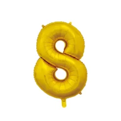 Numerofoliopallo kultainen 8 (66cm)