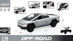 Off-road harmaa sähköauto mönkkärillä