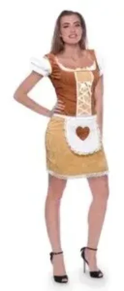 Oktoberfest mekko ruskea s/m