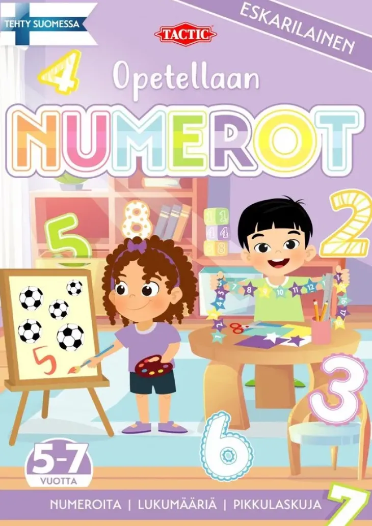Opetellaan numerot puuhakirja