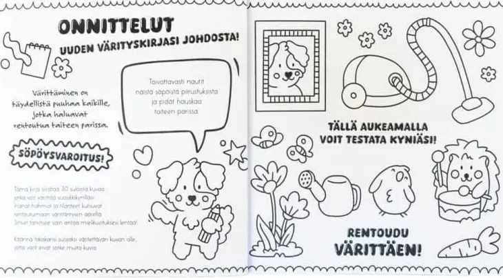Oppi&ilo väritä ja rentoudu söpöliinit