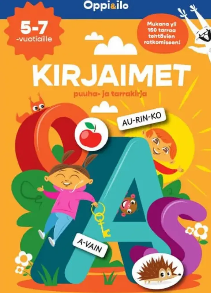 Oppi ja ilo kirjaimet puuhakirja